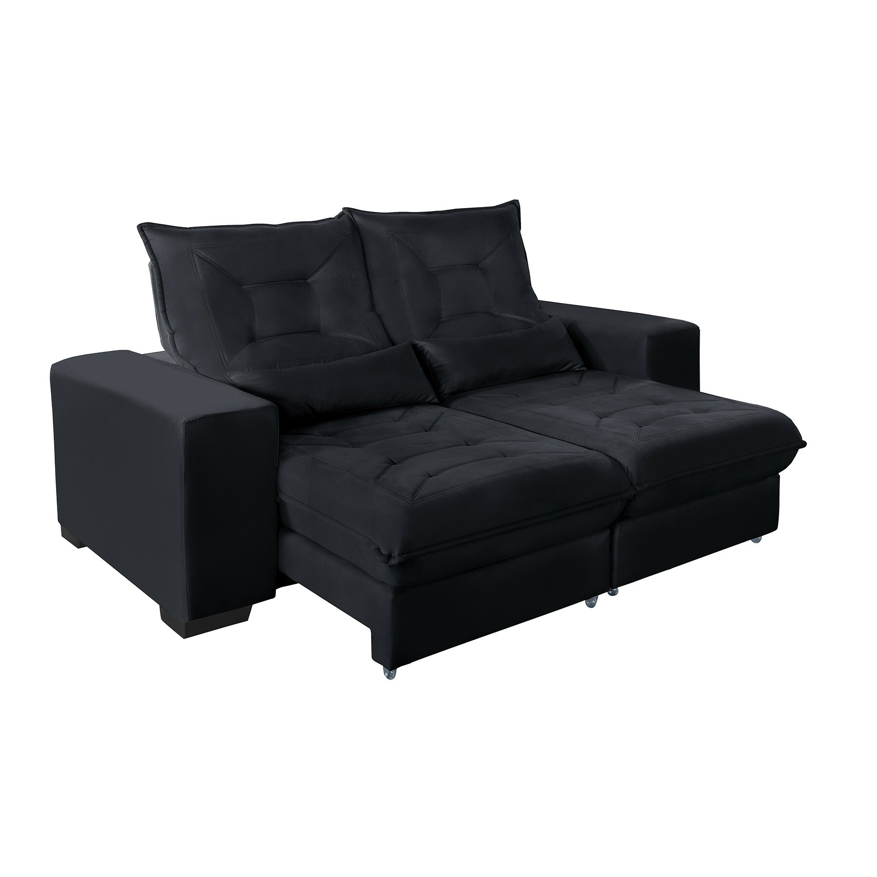 Sofá Retrátil Reclinável Miami 1,80m Suede c/ Molas ensacadas