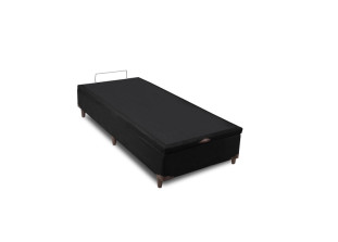 Base Box Baú Solteiro Preto Califórnia