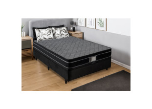 Colchão Casal com Molas Ensacadas D28 Montreal Euro Pillow Preto