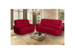 Conjunto de Sofá 2,00 x 1,50m 3 E 2 Lugares Suede Filadélfia