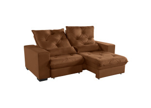 Sofá Retrátil e Reclinável Suede Super Pillow Top com Molas Ensacadas Isis 1,80m