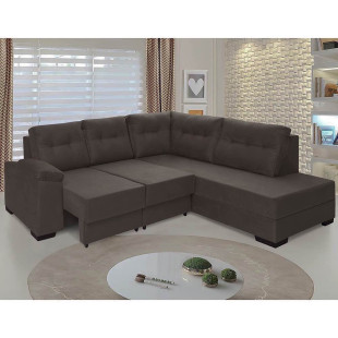 sofá holanda suede vegetalle café ambiente 