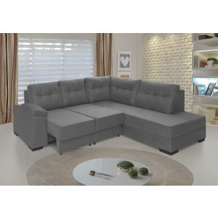 sofá holanda suede vegetalle cinza ambiente 
