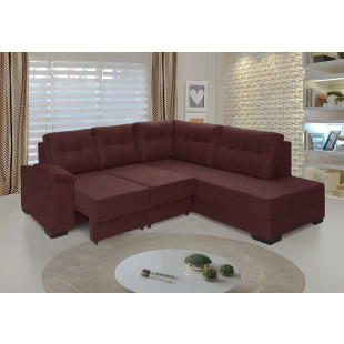 sofá holanda suede vegetalle vinho ambiente 