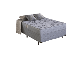 Cama Box Casal D28 Ortopédico Cinza Holanda