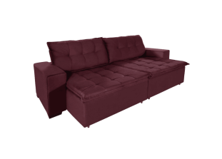 Sofá Retrátil e Reclinável Suede com Molas Helicoidais Austrália