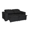 Sofá Soft Slim 2,00Mts Preto Fundo Branco