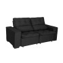 Sofá Soft Slim 2,00Mts Preto Fundo Branco