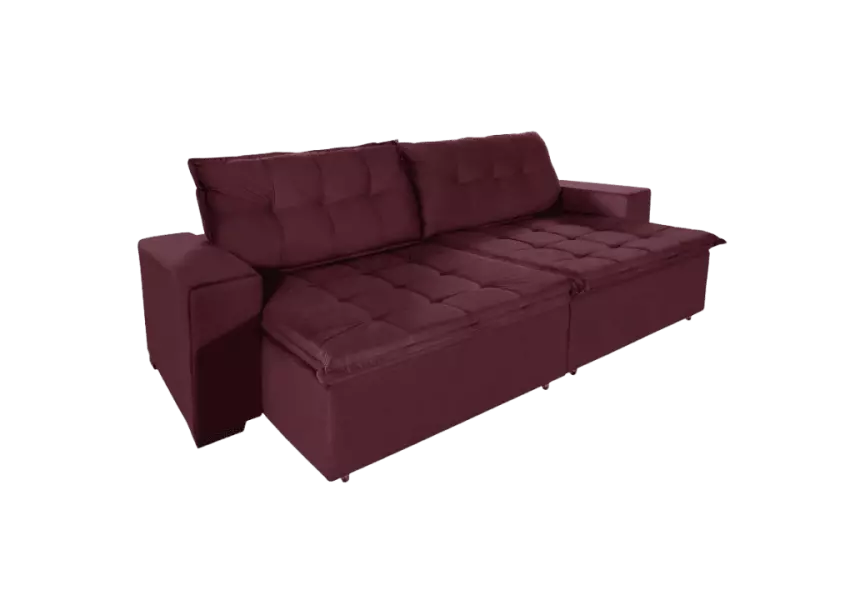 Sofá Retrátil e Reclinável Suede com Molas Helicoidais Austrália