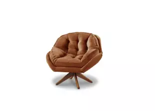 Poltrona Decorativa Base Giratória Velusoft Terra Cota Califórnia 