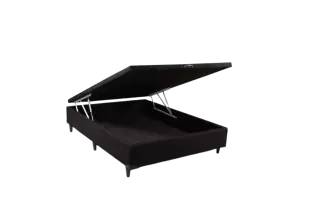 Base Box Baú Casal Preto Califórnia