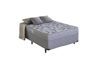 Cama Box Casal D28 Ortopédico Cinza Holanda