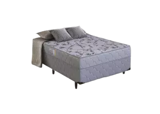 Cama Box Casal D28 Ortopédico Cinza Holanda