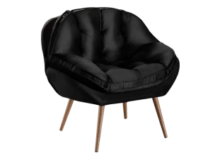 Poltrona Decorativa com Pé Palito Veludo Dallas