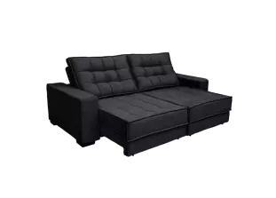 Sofá Retrátil e Reclinável Suede Super Pillow Top com Molas Ensacadas Coliseu