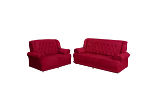Conjunto de Sofá 2,00 x 1,50m 3 E 2 Lugares Suede Filadélfia